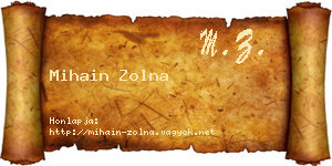 Mihain Zolna névjegykártya